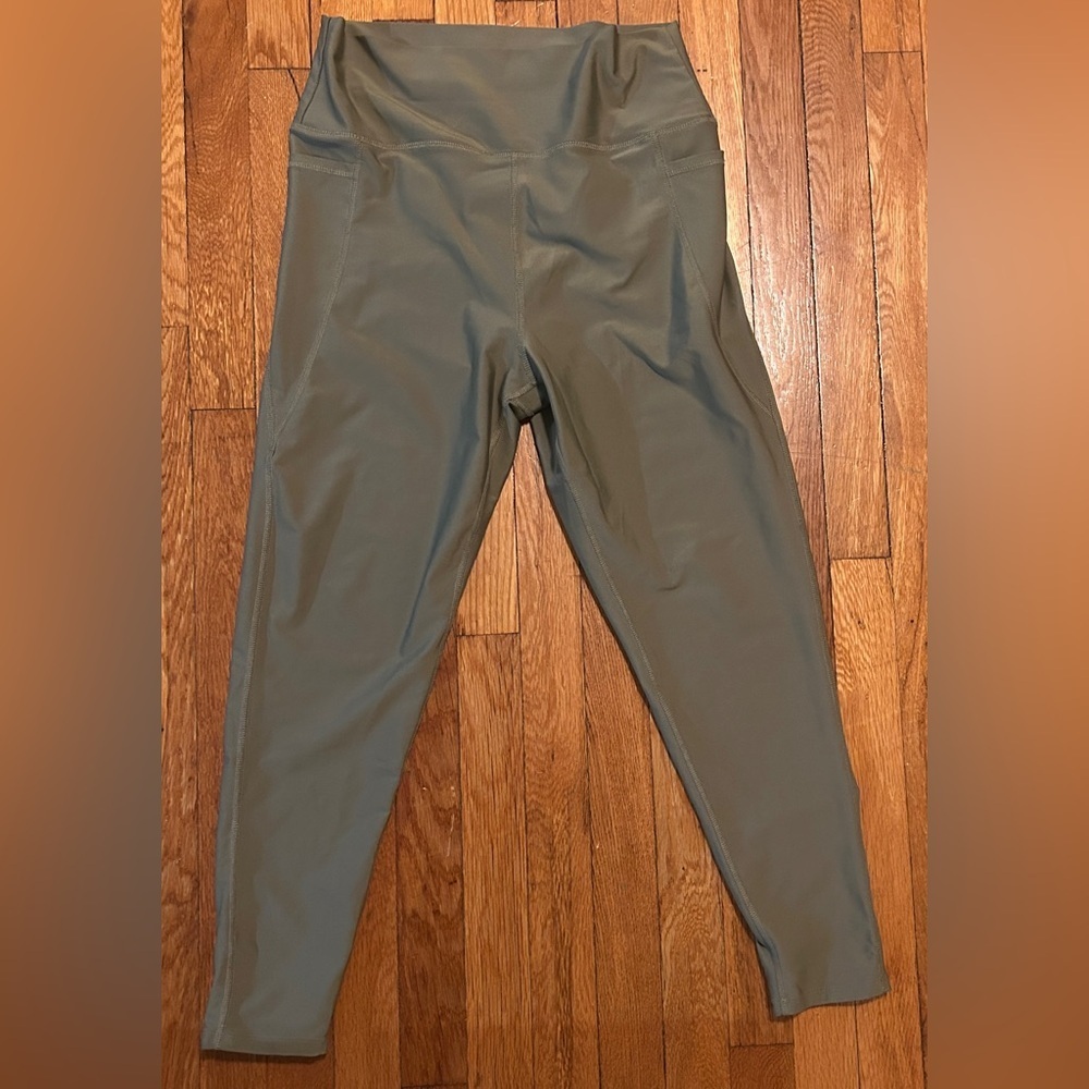 Sage Olive Green High-Waisted Leggings